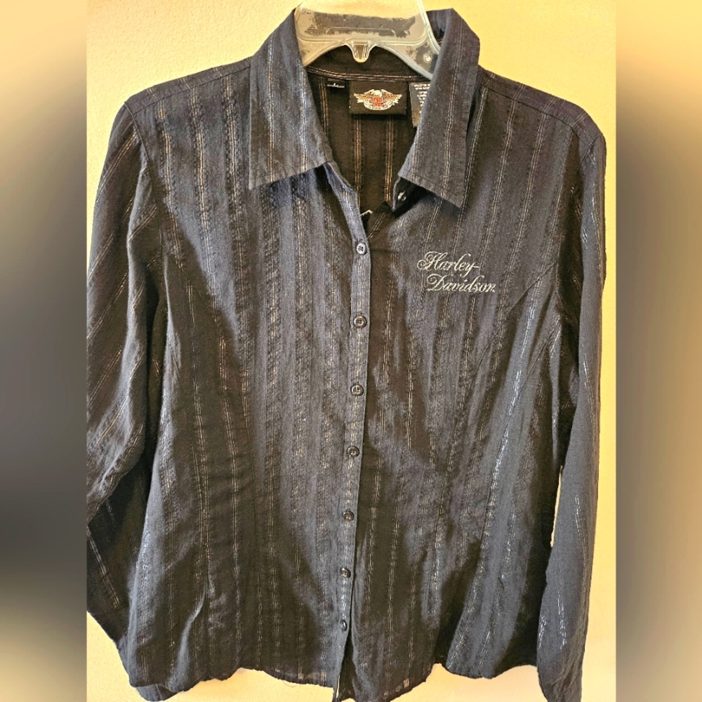 Harley Davidson Button Up Size L - Picture 2 of 8